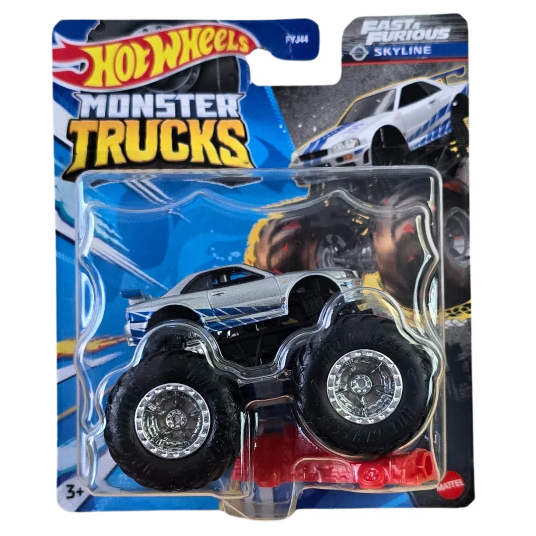 Hot Wheels Monster Trucks Nissan Skyline Fast & Furious Plateado | Edición Especial 2023
