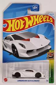 Hot Wheels Lamborghini Sesto Elemento Blanco | Hypercar Edición 1:64 coleccionables Alonso