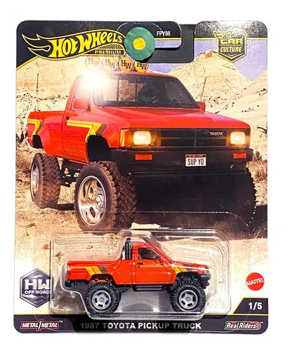Hot Wheels Premium 1987 Toyota Pickup Truck Roja