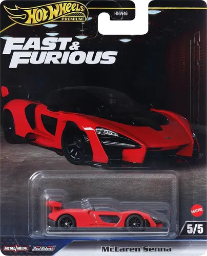 Hot Wheels Premium McLaren Senna Fast & Furious Rojo