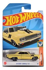 Hot Wheels ’64 Chevy Chevelle SS Rojo y Amarillo | Serie Muscle Mania 1:64