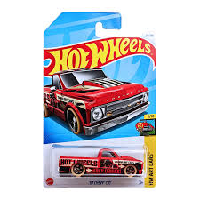 Hot Wheels ’67 Chevy C10 Roja (HW Art Cars) & Azul (HW Hot Trucks) | 1:64