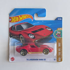 Hot Wheels '71 Lamborghini Miura SV Rojo | Short Card | Serie '70s Vs. '90s