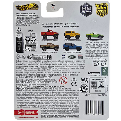 Hot Wheels Premium Land Rover Defender 90 Amarillo